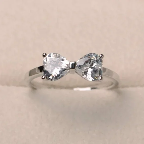 💥 Pure And Fresh Bow Anillos Lovely Rings for Women, PD032